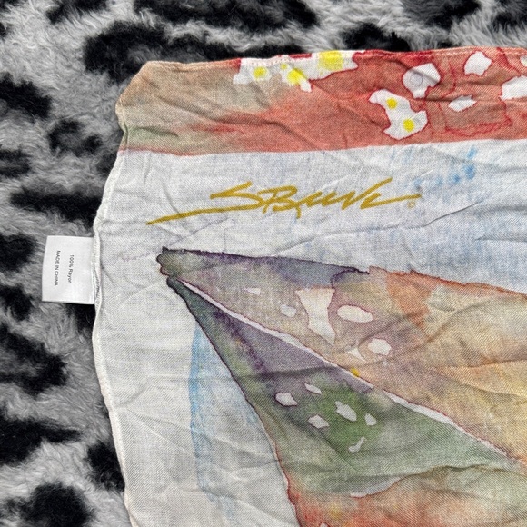 Captivating Abstract Watercolor Scarf - Picture 2 of 4